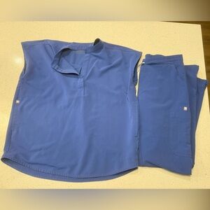 Figs Royal Blue Scrub Set - Small